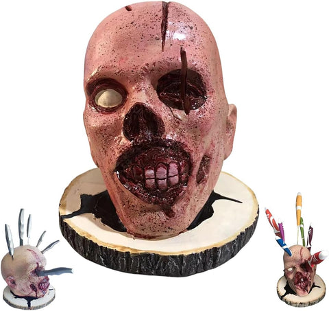 Image of Halloween Knife Holder, Horror Desktop Knife Block Fruit Knife Storage Rack Home Decor Ornament for Halloween Scary Theme Party Props