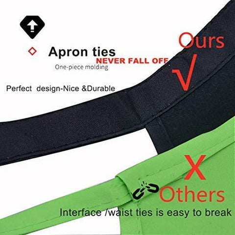 Image of Total 12 PCS Plain Color Bib Apron Adult with 2 Front Pocket (Mixed Colour)