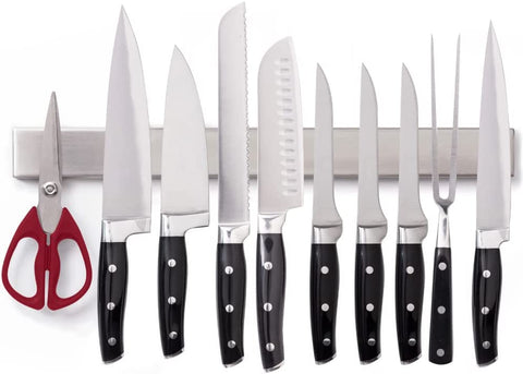 Image of The Original  Stainless Steel Magnetic Knife Holder, 18 Inch, Heavy Duty Magnet Strip for Knives, Wall or Refrigerator Mounted Bar, Easy Install Rack, Securely Store and Organize Kitchen