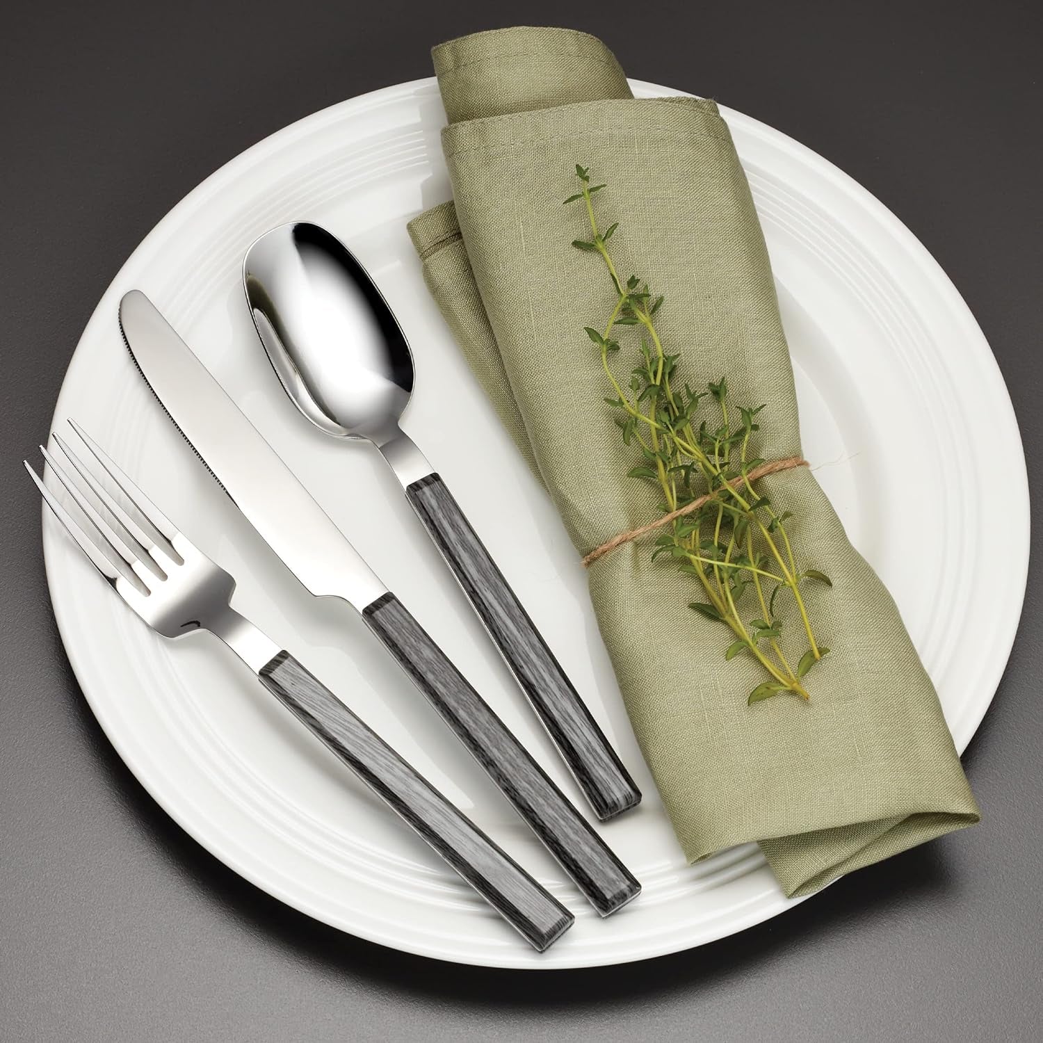 Henley Grey 16 Piece Flatware Set, 16PC FW