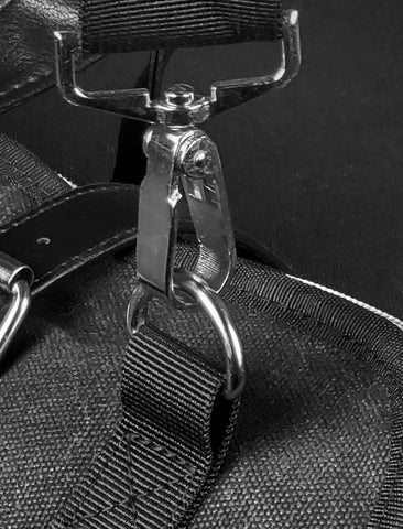 Image of Heavy Duty 16Oz. Waxed Canvas 10 Pocket Chef Knife Roll Bag Knife Case with Mesh Tool Pocket (Black)