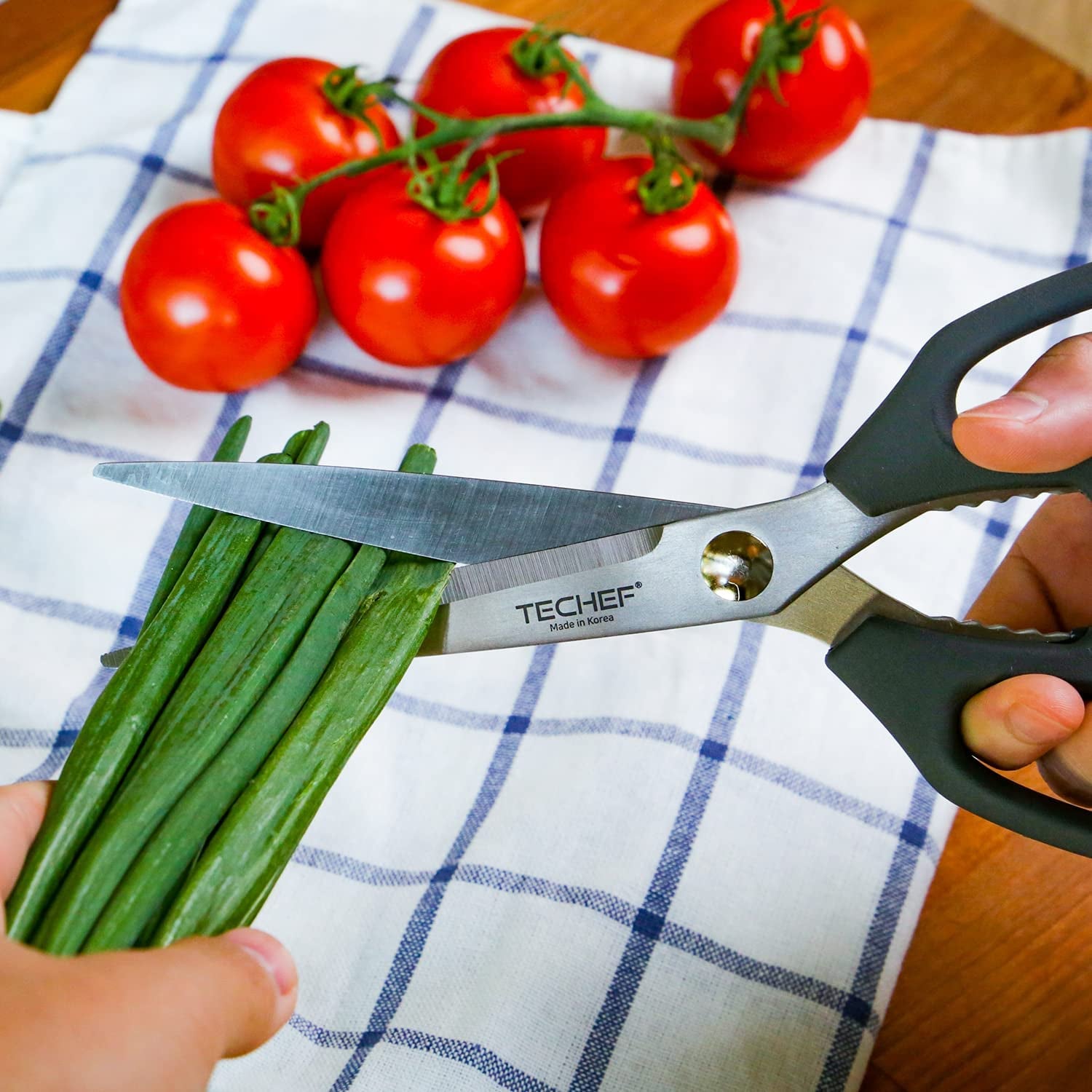 Kitchen Shears, All Purpose Scissors, Dishwasher Safe, Heavy Duty Meat Scissors Poultry Shears, Stainless Steel, Made in Korea (Dark Gray)