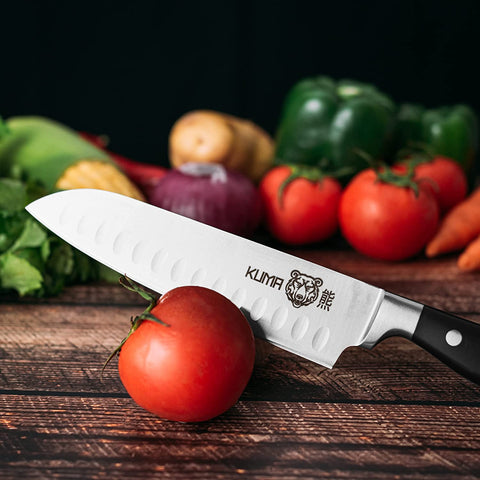 Image of Complete Kitchen Knife Set - Classic Collection - 8" Chef'S Knife, 7" Santoku, 3.5" Paring Knife, 10" Bread Knife, and 8" Honing Rod - Knives Set without Block or Roll Bag - Conquer Your Kitchen