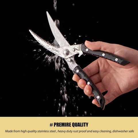 Image of Poultry Shears, All Purpose Heavy Duty Kitchen Scissors for Turkey Fryer Chicken Thanksgiving Christmas Day