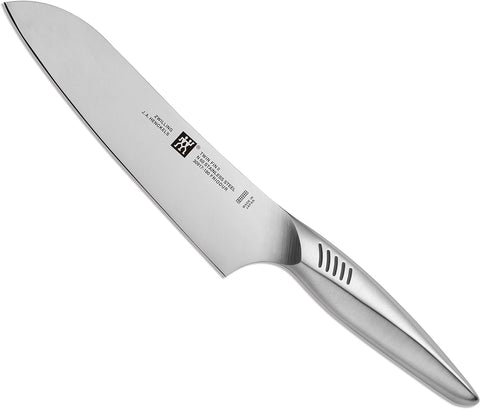 Image of 30917-181 Twin Fin 2 Multi-Purpose Knife, 7.1 Inches (180 Mm), Made in Japan, Santoku Knife, All Stainless Steel, Dishwasher Safe, Made in Seki City, Gifu Prefecture