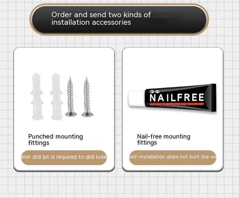 Image of Kitchen Knife Block Holder-Stainless Steel Knife Rack, Nail-Free Storage Rack Cutlery, Multifunctional Storage Knife Holder/Organizer, Kitchen Space-Saving Rack