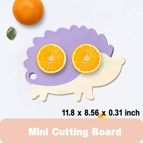 Image of Cutting Board for Kitchen, Plastic Cute Cutting Board for Kids Women, Bpa-Free Mini Chopping Board for Vegetable, Fruits& More(Purple)
