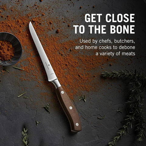 Image of 7.7300.15G Grand Maitre Forged Boning Knife Brown 6 Inch