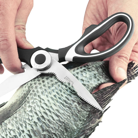 Image of Kitchen Shears by  - Lifetime Replacement Warranty- Includes Seafood Scissors as a Bonus - Heavy Duty Stainless Steel All Purpose Ultra Sharp Utility Scissors