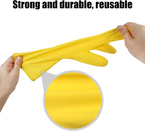 Image of Rubber Gloves Dishwashing 2 or 4 Pairs for Kitchen,Cleaning Gloves for Household Reuseable.