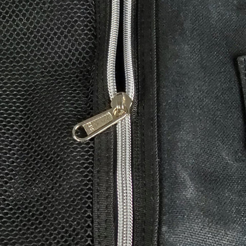 Image of Heavy Duty 16Oz. Waxed Canvas 10 Pocket Chef Knife Roll Bag Knife Case with Mesh Tool Pocket (Black)