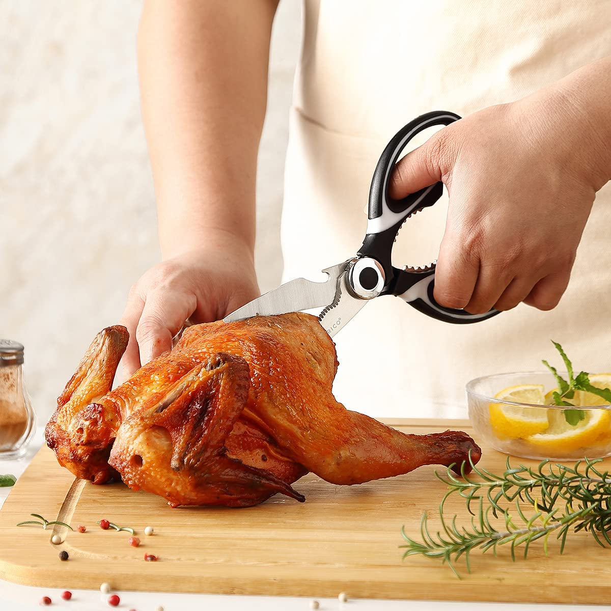 Ultra Sharp Premium Heavy Duty Kitchen Shears- Ultimate Heavy Duty Scissors for Cutting Chicken, Poultry, Fish, Meat and Poultry Bones