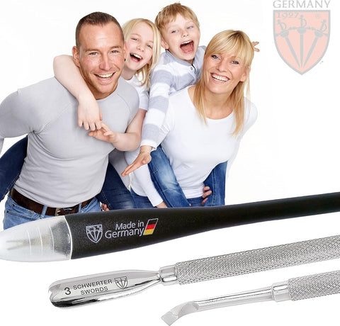 Image of - Brand Quality Cuticle Knife Trimmer Remover Cutter (1Pc.) and Cuticle Pusher Scratcher (1 Pc.) Made in Germany