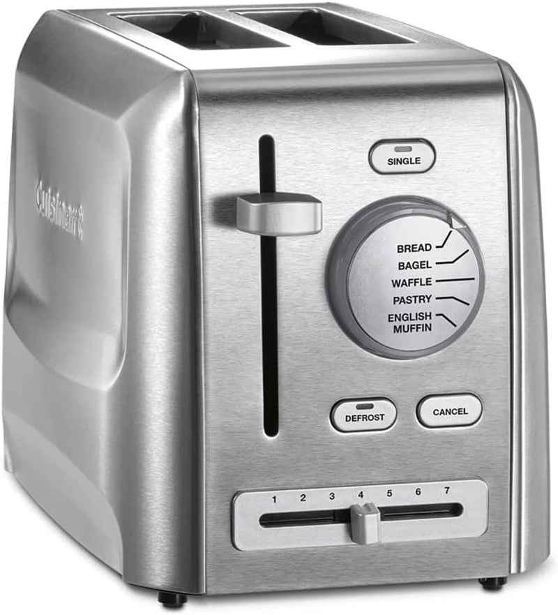 CPT-620 2-Slice Custom Select Toaster, Stainless Steel & 15 Piece Kitchen Knife Set with Block, Cutlery Set, Hollow Handle, C77SS-15PK