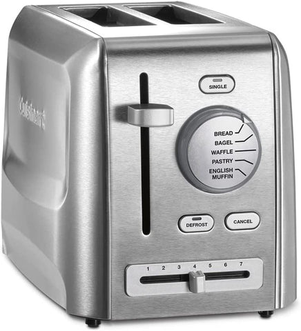 Image of CPT-620 2-Slice Custom Select Toaster, Stainless Steel & 15 Piece Kitchen Knife Set with Block, Cutlery Set, Hollow Handle, C77SS-15PK