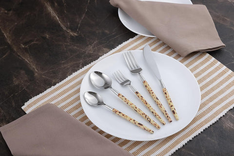 Image of Leopard Print Cutlery Set