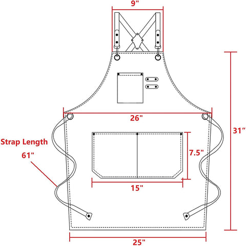 Image of Chef Aprons for Men Women with Large Pockets, Cotton Canvas Cross Back Heavy Duty Adjustable Work Apron, Size M to Xxl(Grey)