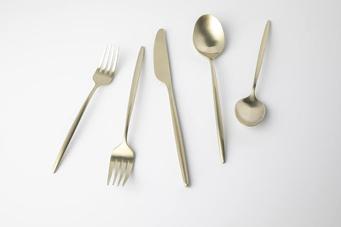 Image of Silversmiths Gaze Champagne Satin 20 Piece Flatware Set, Service for 4, Silver