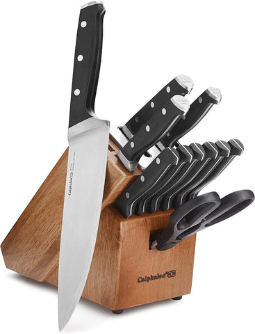 Image of Classic Kitchen Knife Set, 12-Piece High Carbon Knives & 10-Piece Pots and Pans Set, Silver