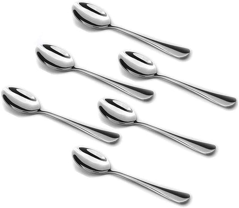 Image of Demitasse Espresso Spoons, Mini Coffee Spoon, 4.7 Inches Stainless Steel Small Spoons for Dessert, Set of 6