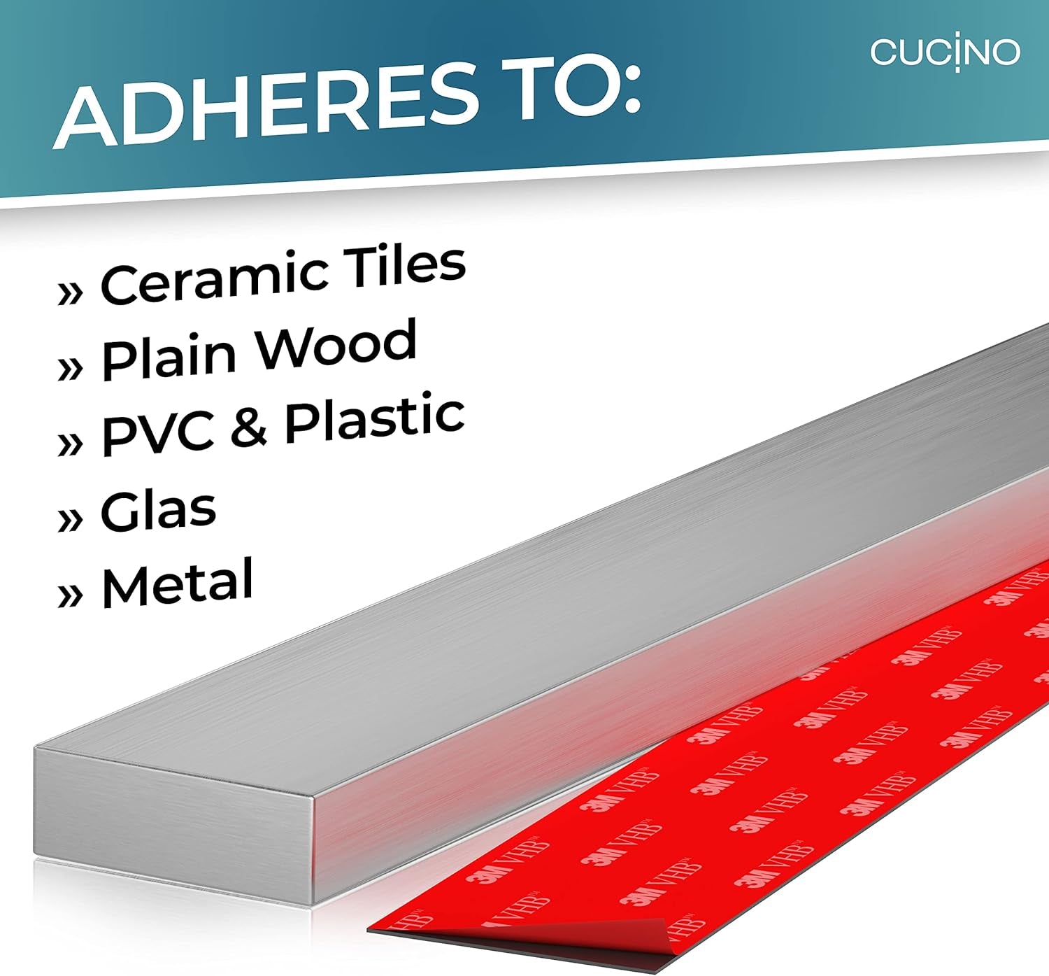 Magnetic Knife Holder for Wall 16" No Drilling Incl. Self Adhesive Tape - Extra Strong Knife Holder - Awarded Knife Magnetic Strip - Made of Stainless Steel