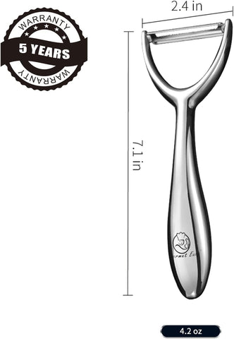 Image of Y Shaped Vegetable Peeler - Stainless Steel Potato Peeler - Fruit and Vegetable Peelers for Kitchen - Ergonomic Non-Slip Handle - Ultra Sharp Strong Blade Carrot, Citrus Peelers - 5 Years of Warranty