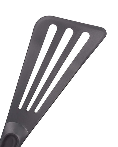 Image of Bourgeat Exoglass® High Temperature Pelton Slotted Spatula, Professional Fish Turner, Safe for Nonstick Pans, Grey