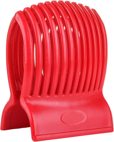 Image of Multiuse Tomato Slicer Holder with Firm Grip Ergonomic 13 Dividers Design for Precise Cuts Slicing Shredding Tomatoes Lemons Potatoes round Fruits Vegetables with Bonus Ebook