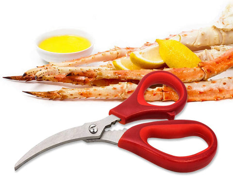 Image of Kitchen Seafood Scissors for Crab Legs, 4 Pack Crab Leg Scissors Lobster Shell Cracker, Lobster Shrimp Crayfish Crawfish Scissors Fish Scissors, Seafood Crab Legs Crackers and Tools