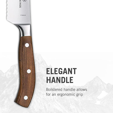 Image of Grand Maître Wood Bread and Pastry Knife - Sturdy Knife with Innovative Steel Blade - 10.2"