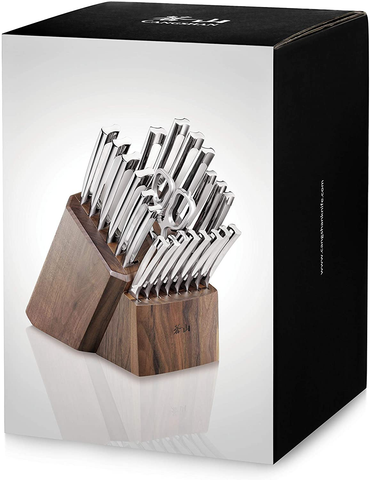 Image of Cangshan N1 Series 1022377 23-Piece German Steel Forged Knife Block Set, Walnut Block