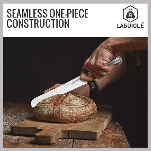 Image of Laguiole 5-Piece Professional Chef'S Knife Set with Magnetic Wood Board Holder for Kitchen