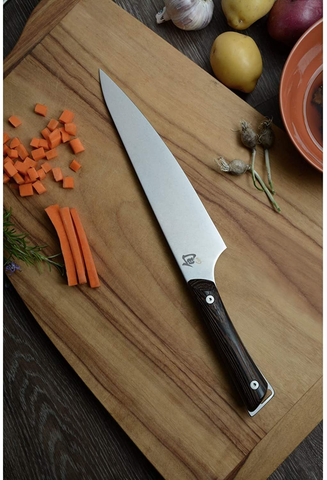 Image of Shun Cutlery Kanso 8-Inch Stainless Steel, All Purpose, Durable, Essential, Handcrafted Japanese Gyuto Style Chef’S Knife; Scratch Resistant Heritage Finish for Kitchen Food Preparation Tasks at Home