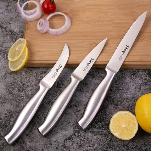 Image of Knife Set, 15 Pcs Kitchen Knife Set with Built-In Sharpener, Stainless Steel Knife Block Set, Professional Chef Knife Set for Kitchen