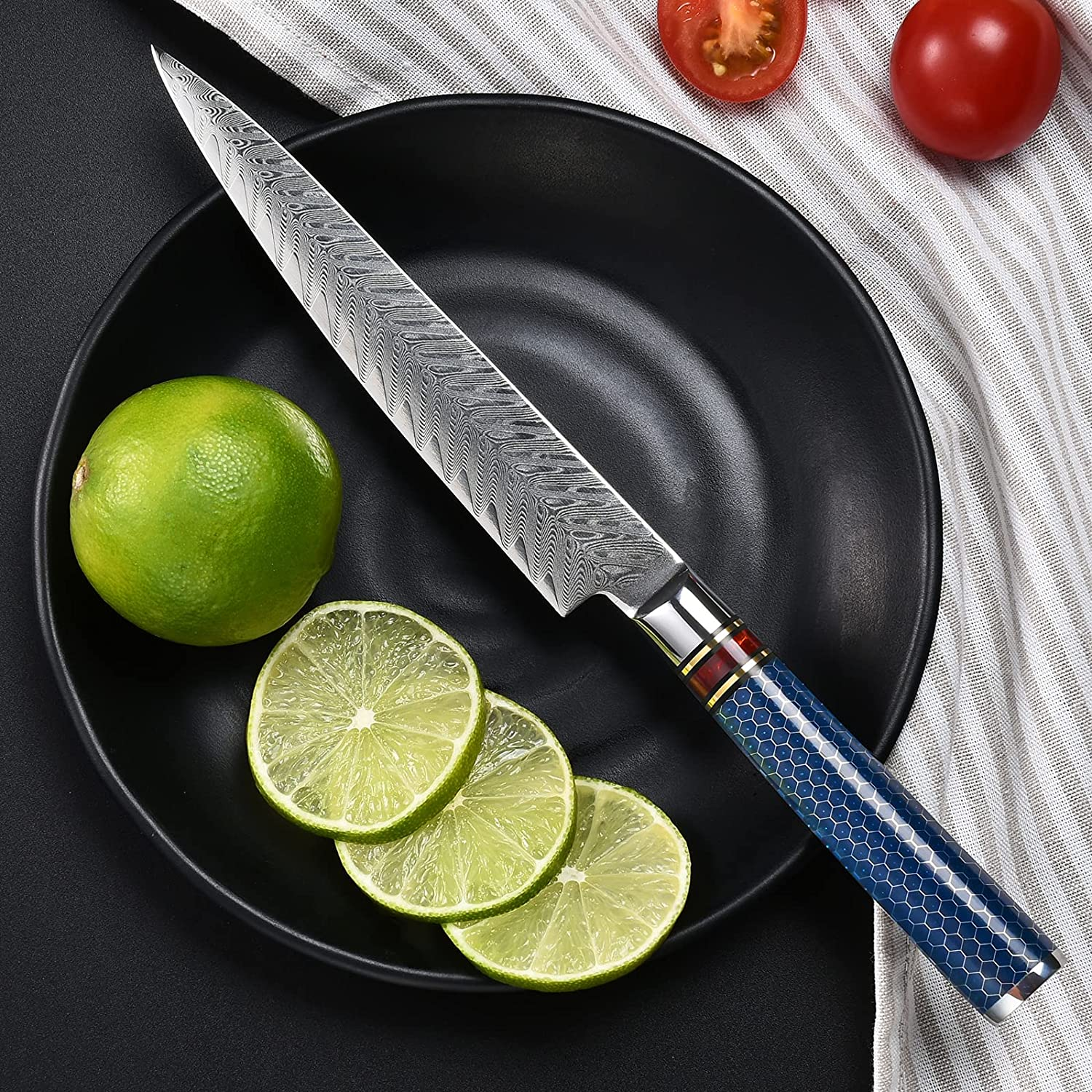 WEKIT Chef Knife 6 Inch Damascus Chefs Knife Japanese VG10 Kitchen Knife Sharpest 67-Layer High Carbon Stainless Steel Knife, Pro Cooking Knife, Meat Cutting Gyuto Chef Knife with Sheath