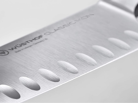 Image of WÜSTHOF Classic IKON 7" Hollow Edge Santoku Knife