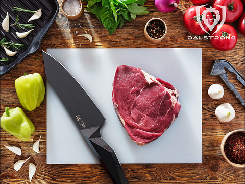 Image of DALSTRONG Chef Knife - 6 Inch - Shadow Black Series - Black Titanium Nitride Coated - Razor Sharp Kitchen Knife - High Carbon 7CR17MOV-X Vacuum Treated Steel - Sheath - NSF Certified