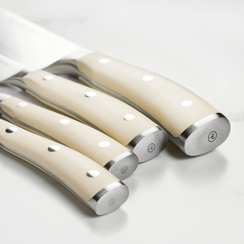 Image of Wusthof Classic Ikon Creme 10 Piece Knife Set with Acacia Block