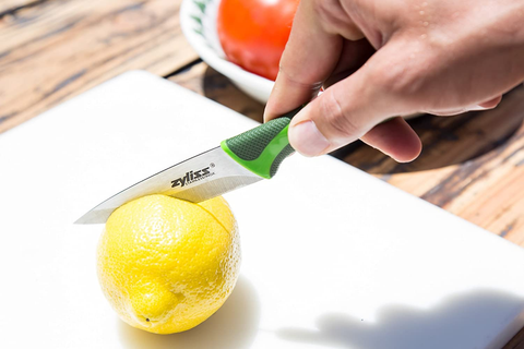 Image of ZYLISS Paring Knife with Sheath Cover, 3.5-Inch Stainless Steel Blade, Green