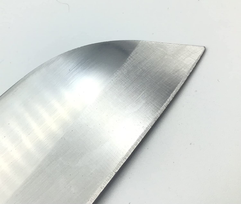 Image of CUTCO Model 1766 Santoku Knife.......... 7.0" High Carbon Stainless Straight Edge Blade.............5.6" Classic Brown Handle (Sometimes Called "Black")....................In Factory-Sealed Plastic Bag.