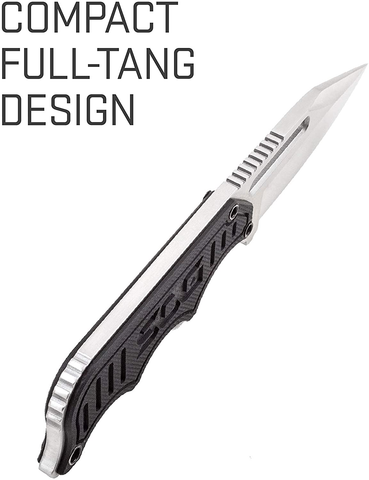 Image of SOG Small Fixed Blade Knife - Instinct Boot Knife, EDC Knife, Neck Knife, 2.3 Inch Full Tang Blade W/ Knife Sheath and Clip, 4In. X 1In. X 8.5In. (NB1012-CP) , Black