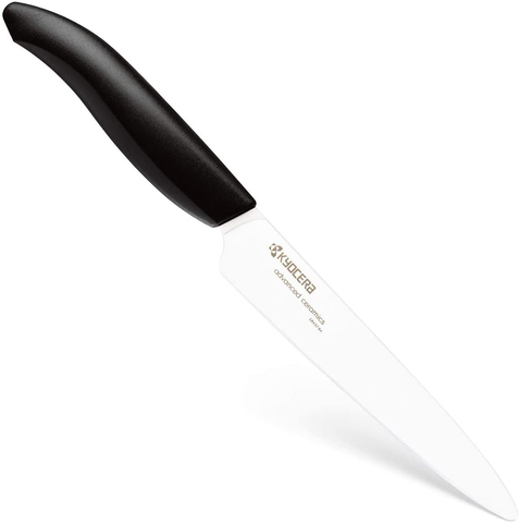 Image of Kyocera Revolution Ceramic Utility Serrated Knife, 5 INCH, White