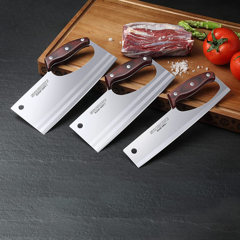 Image of STUPIDCOW Kitchen Knife, 9 Inch Chef Knife, Sharp Cooking Knife in German High Carbon Stainless Steel with Ergonomic Handle