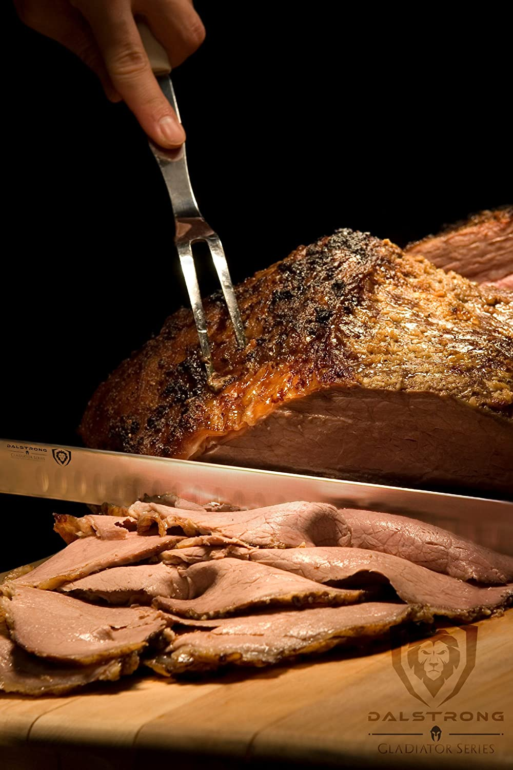 DALSTRONG Slicing & Carving Knife - 12" - Gladiator Series - Granton Edge - Forged High-Carbon German Steel - G10 Handle - W/ Sheath - NSF Certified