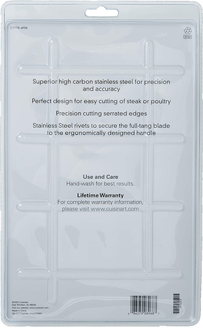 Image of Cuisinart C77TR-6PSK Triple Rivet Collection 6-Piece Steak Knife Set, Black