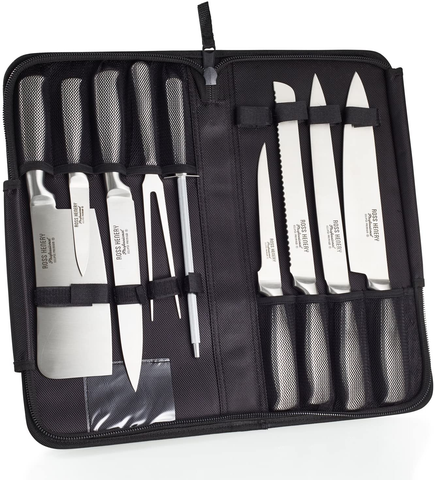 Image of Ross Henery Professional Knives, Eclipse Premium Stainless Steel 9 Piece Chefs / Kitchen Knife Set in Carry Case