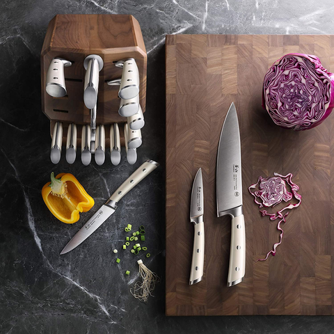 Image of Cangshan S1 Series 1022599 German Steel Forged 17-Piece Knife Block Set , Walnut