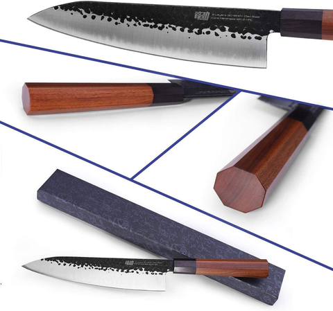 Image of 8 Inch Chef Knife by Findking-Dynasty Series-3 Layer 9CR18MOV Clad Steel W/Octagon Handle Gyuto Knife