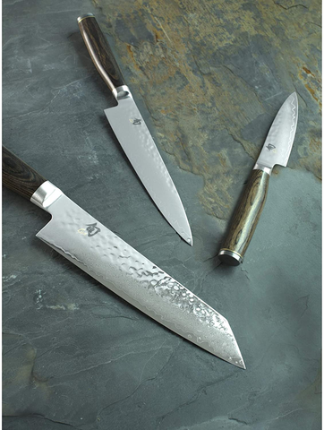 Image of Shun Premier Kiritsuke Kitchen Knife, 8 Inch, Handcrafted in Japan, TDM0771, Silver