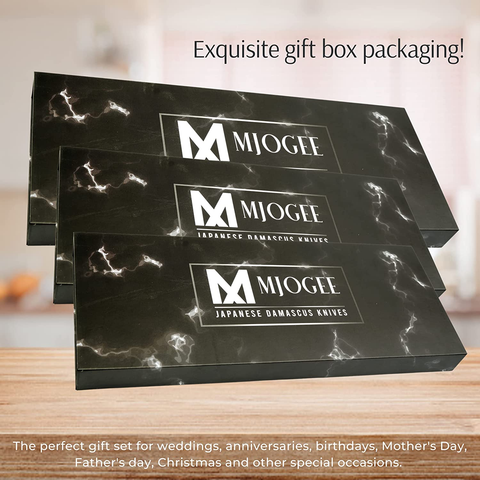 Image of Damascus Professional Knife Set of 8-Inch Chef Knife, 5-Inch Utility Knife 3.5-Inch Paring Knife